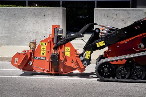 stand on skid steer trencher